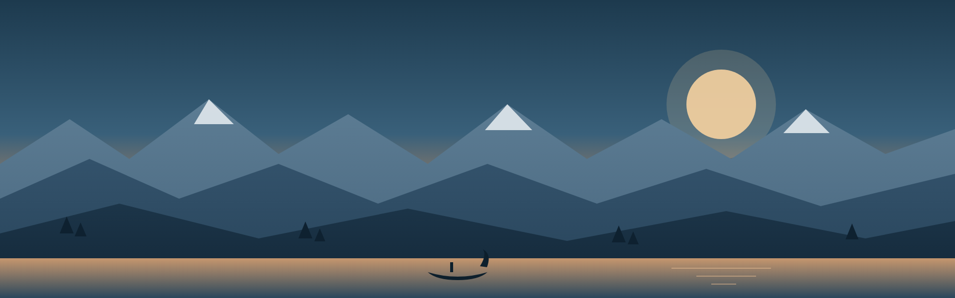 Dusk on Dal Lake
